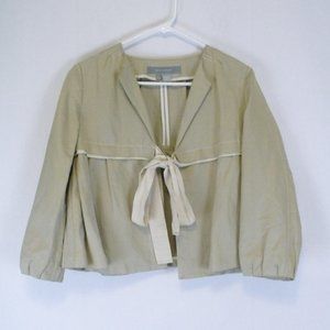 Zara Tie Front Tan Blazer